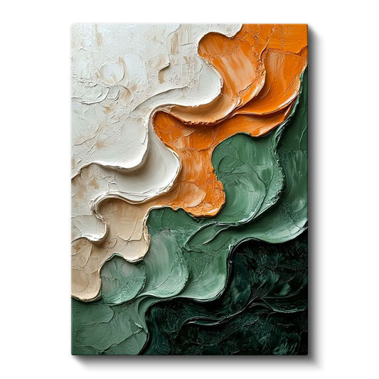 Organik Akış - Dokulu Soyut Renk Geçişleri Kanvas Tablo