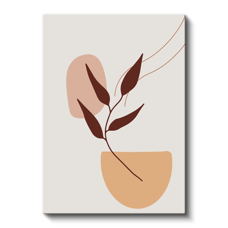 Zarif Dal - Minimalist Botanik İllüstrasyon Kanvas Tablo