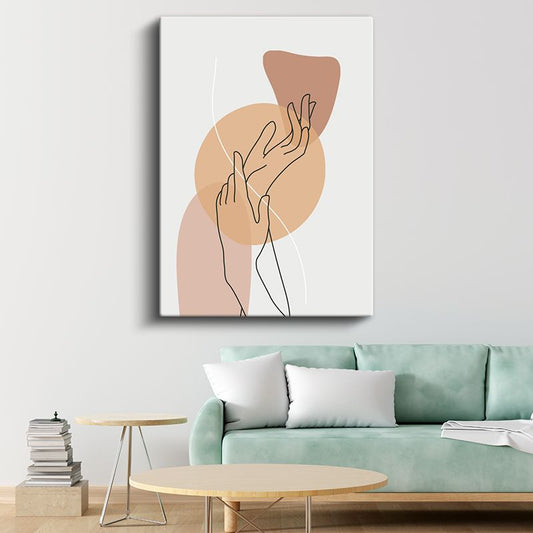 Zarafet Dansı - Modern El İllüstrasyonları Kanvas Tablo