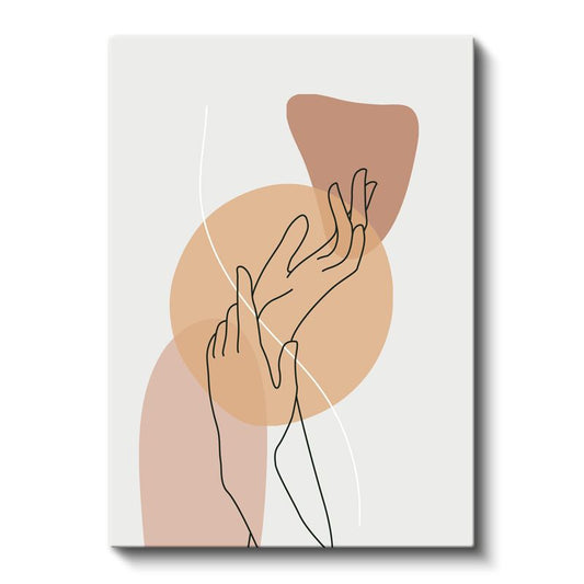 Zarafet Dansı - Modern El İllüstrasyonları Kanvas Tablo