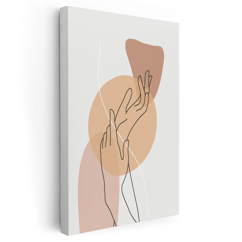 Zarafet Dansı - Modern El İllüstrasyonları Kanvas Tablo