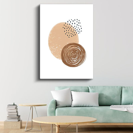Spiral Doku - Soyut Geometrik Kompozisyon Kanvas Tablo