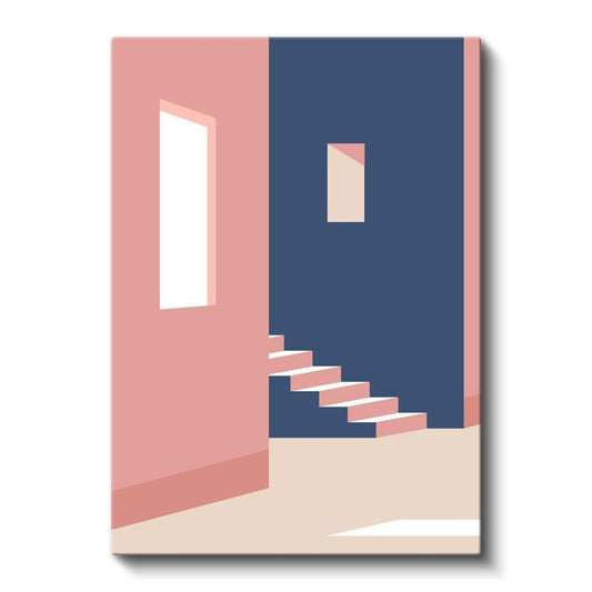 Üç Sütun - Mimari Işık Gölge ve Geometrik Formlar Kanvas Tablo