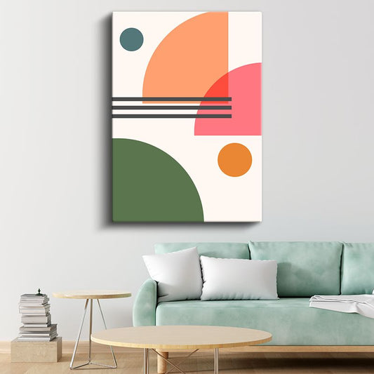 Soyut Denge - Modern Geometrik Şekiller Kanvas Tablo