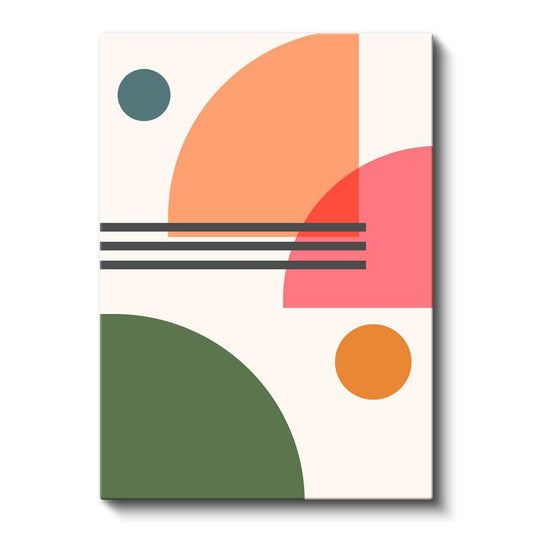 Soyut Denge - Modern Geometrik Şekiller Kanvas Tablo