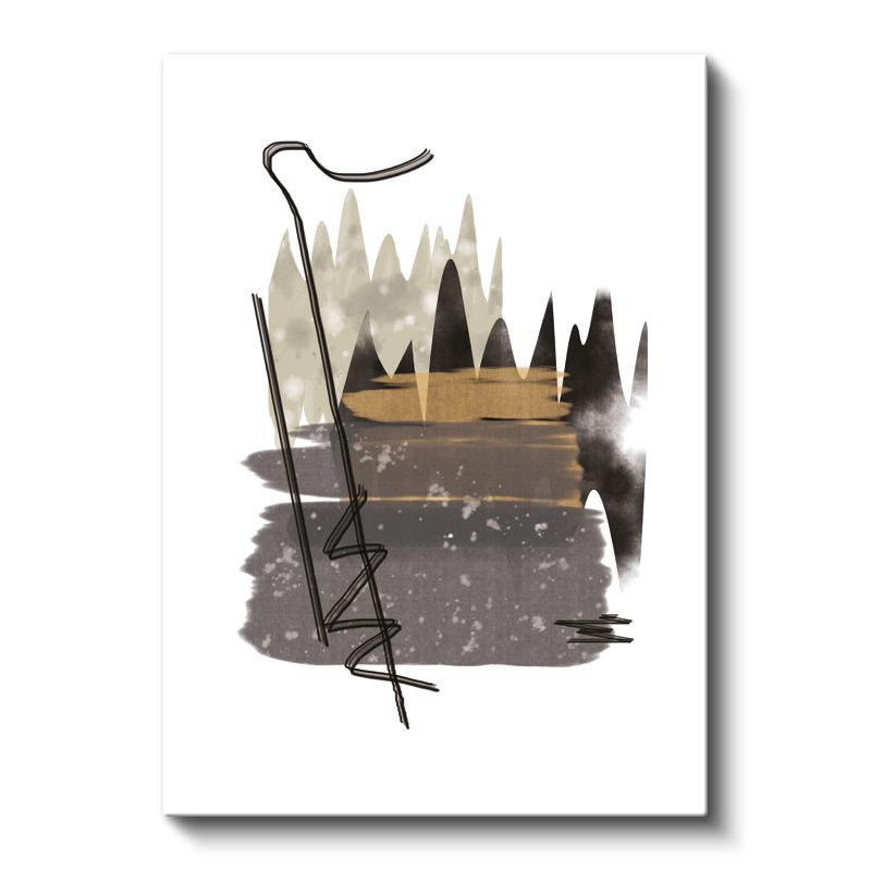 Soyut Manzara - Geometrik Çizgiler Kompozisyon Kanvas Tablo