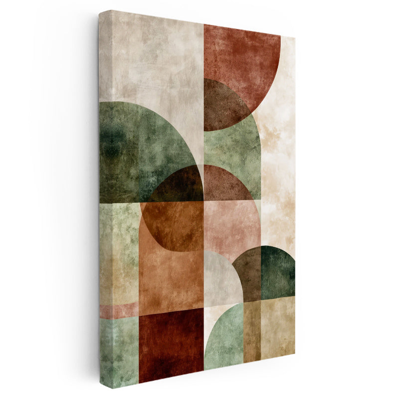 Dikey Kanvas Tablo Geometrik Şekiller Soyut Tablo Ev Ofis Duvar Dekoru