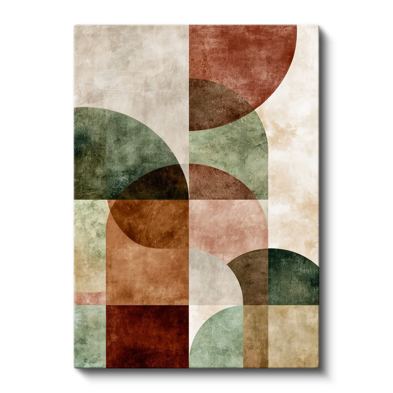 Dikey Kanvas Tablo Geometrik Şekiller Soyut Tablo Ev Ofis Duvar Dekoru