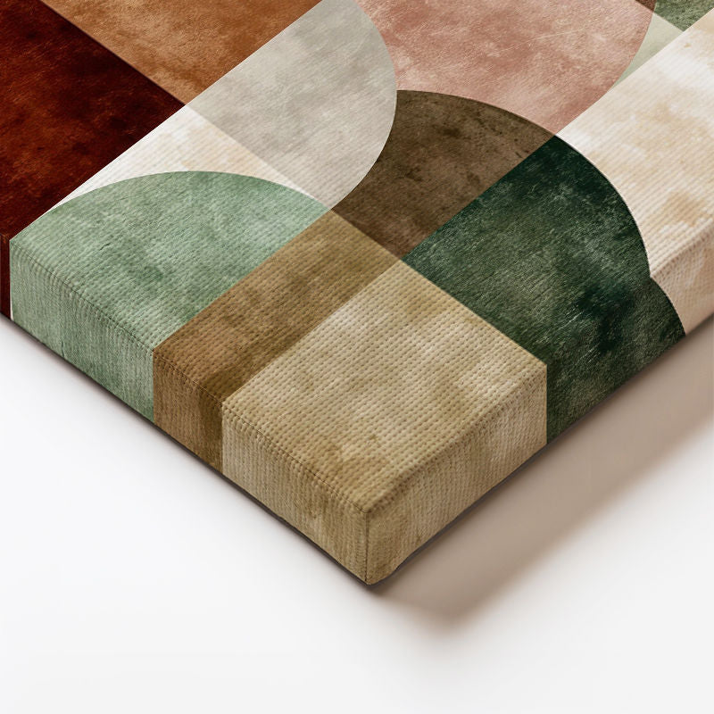 Dikey Kanvas Tablo Geometrik Şekiller Soyut Tablo Ev Ofis Duvar Dekoru