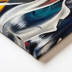 Dikey Kanvas Tablo Renkli Girdap Yüz Profili Modern Soyut Tablo Ev Ofis Duvar Dekoru