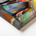 Dikey Kanvas Tablo Dans Eden Çift Figüratif Soyut Tablo Ev Ofis Duvar Dekoru