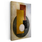 Dikey Kanvas Tablo Dikdörtgen ve Daire Soyut Tablo Ev Ofis Duvar Dekoru