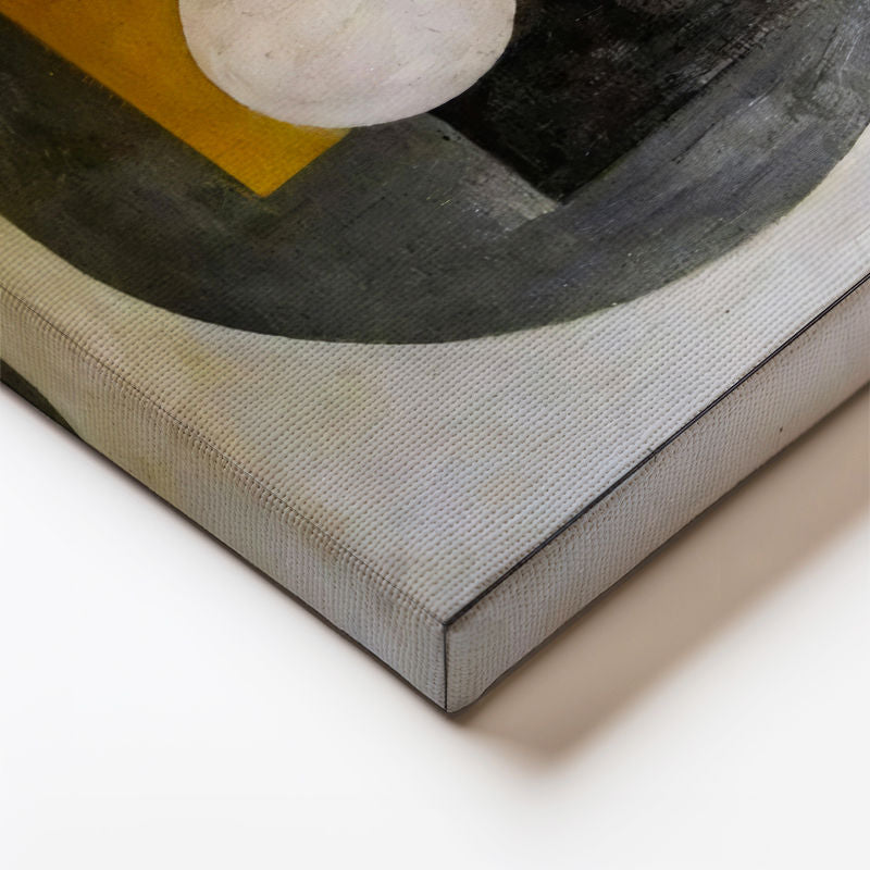 Dikey Kanvas Tablo Dikdörtgen ve Daire Soyut Tablo Ev Ofis Duvar Dekoru