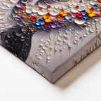 Dikey Kanvas Tablo Kelebek Şapkalı Kadın Modern Sanat Tablosu Ev Ofis Duvar Dekoru