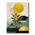 Dikey Kanvas Tablo Gökyüzü ve Bitki Formu Modern Soyut Tablo Ev Ofis Duvar Dekoru