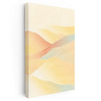 Dikey Kanvas Tablo Dalgalı Tepe Görünümü Soyut Manzara Tablosu Ev Ofis Duvar Dekoru