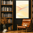 Dikey Kanvas Tablo Dalgalı Tepe Görünümü Soyut Manzara Tablosu Ev Ofis Duvar Dekoru