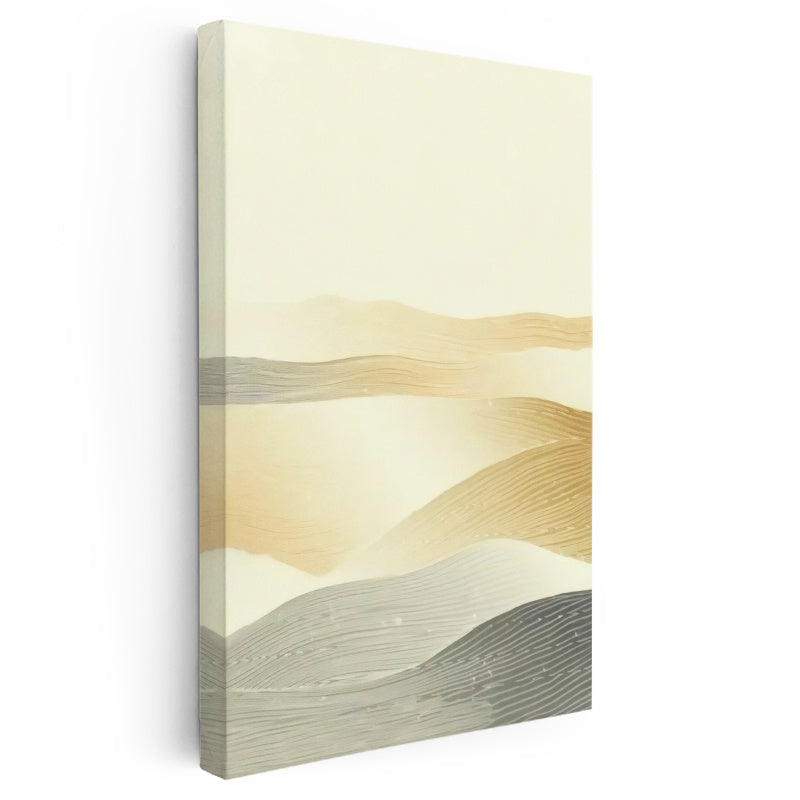 Dikey Kanvas Tablo Soft Dağ Silüeti Soyut Manzara Tablosu Ev Ofis Duvar Dekoru