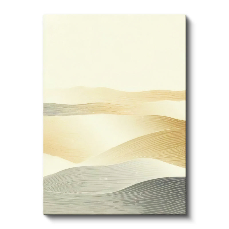 Dikey Kanvas Tablo Soft Dağ Silüeti Soyut Manzara Tablosu Ev Ofis Duvar Dekoru