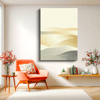 Dikey Kanvas Tablo Soft Dağ Silüeti Soyut Manzara Tablosu Ev Ofis Duvar Dekoru