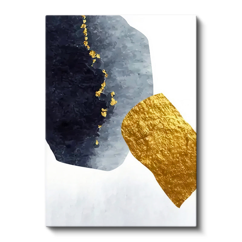 Dikey Kanvas Tablo Altın Parçacıklı Doku Soyut Tablo Ev Ofis Duvar Dekoru