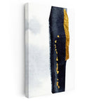 Dikey Kanvas Tablo Dikey Formlu Altın Soyut Tablo Ev Ofis Duvar Dekoru