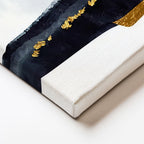 Dikey Kanvas Tablo Dikey Formlu Altın Soyut Tablo Ev Ofis Duvar Dekoru