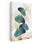 Dikey Kanvas Tablo Yelpaze Yapraklar Botanik Tablo Ev Ofis Duvar Dekoru