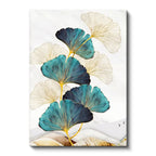 Dikey Kanvas Tablo Yelpaze Yapraklar Botanik Tablo Ev Ofis Duvar Dekoru