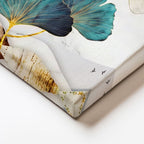 Dikey Kanvas Tablo Yelpaze Yapraklar Botanik Tablo Ev Ofis Duvar Dekoru