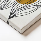 Dikey Kanvas Tablo Lale Formu ve Daire Minimalist Tablo Ev Ofis Duvar Dekoru