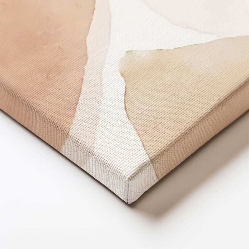 Dikey Kanvas Tablo Soft Tepe ve Ay Silüeti Soyut Manzara Tablosu Ev Ofis Duvar Dekoru