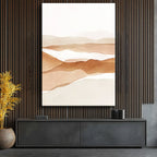 Dikey Kanvas Tablo Yumuşak Dağ Geçişleri Soyut Manzara Tablosu Ev Ofis Duvar Dekoru