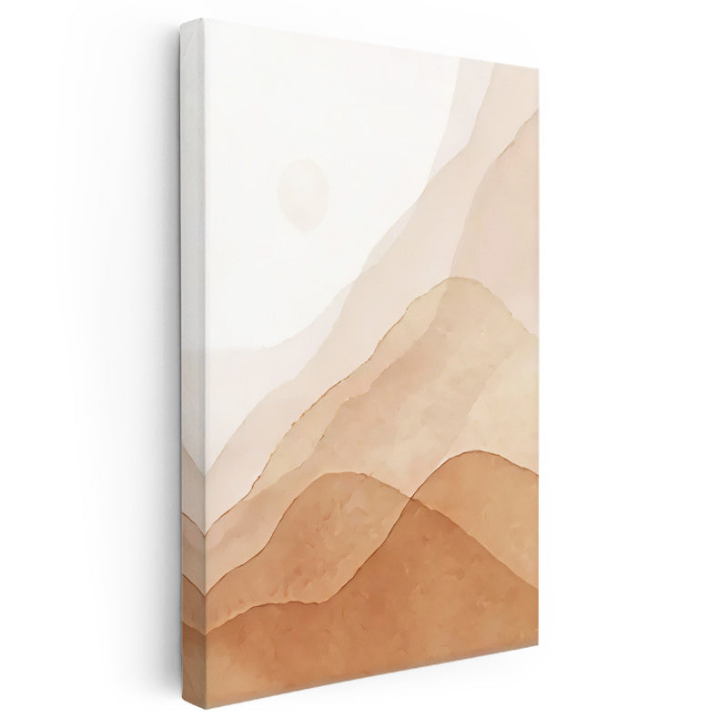 Dikey Kanvas Tablo Belirgin Dağ Hattı Minimalist Manzara Tablosu Ev Ofis Duvar Dekoru