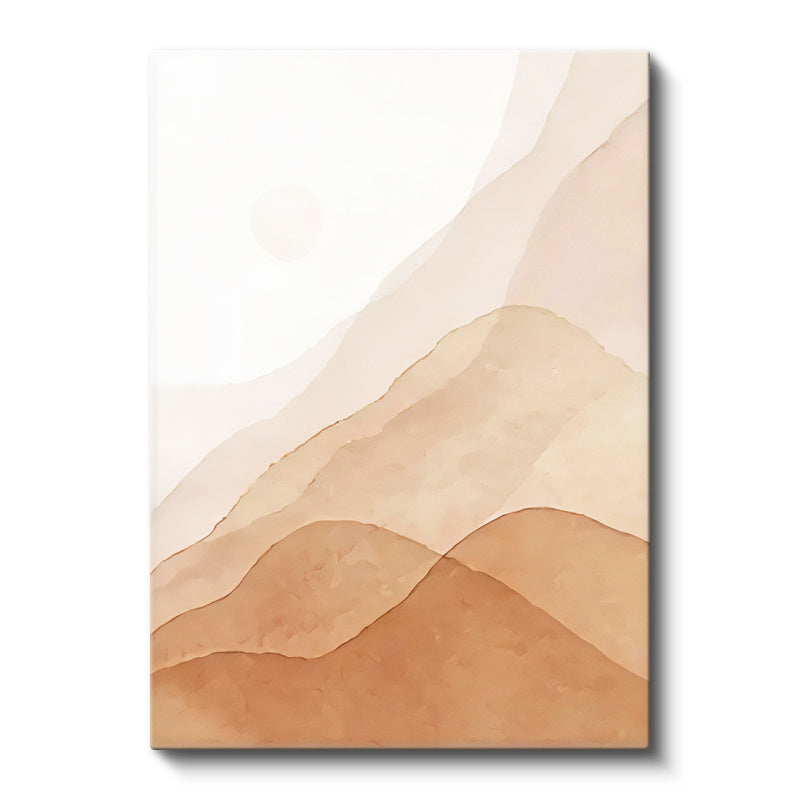 Dikey Kanvas Tablo Belirgin Dağ Hattı Minimalist Manzara Tablosu Ev Ofis Duvar Dekoru
