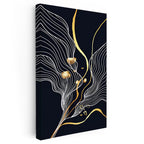 Dikey Kanvas Tablo Geometrik Taş Formları Modern Soyut Tablo Ev Ofis Duvar Dekoru