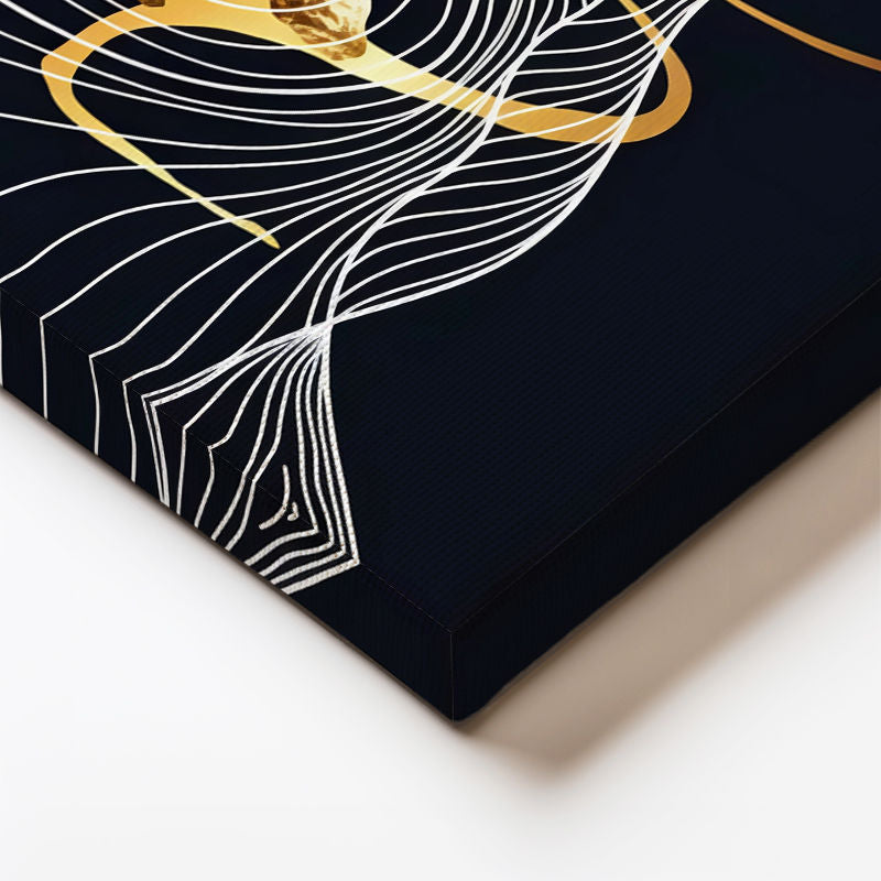 Dikey Kanvas Tablo Dalgalı Akışkan Çizgiler Modern Sanat Tablosu Ev Ofis Duvar Dekoru