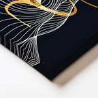 Dikey Kanvas Tablo Dalgalı Akışkan Çizgiler Modern Sanat Tablosu Ev Ofis Duvar Dekoru