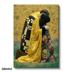 Dikey Kanvas Tablo Gustav Klimt Öpücük Klasik Sanat Tablosu Ev Ofis Duvar Dekoru