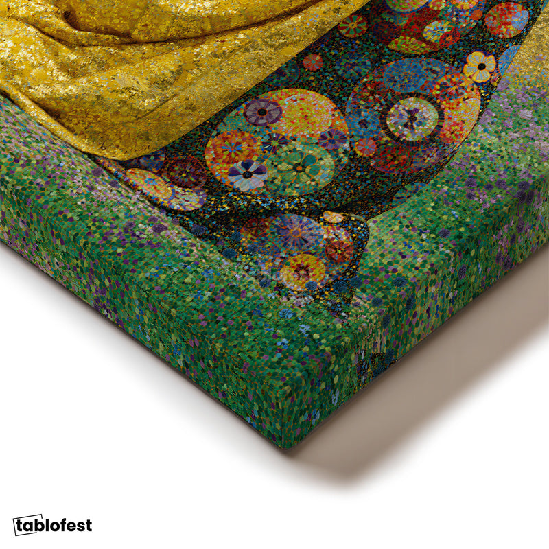 Dikey Kanvas Tablo Gustav Klimt Öpücük Klasik Sanat Tablosu Ev Ofis Duvar Dekoru