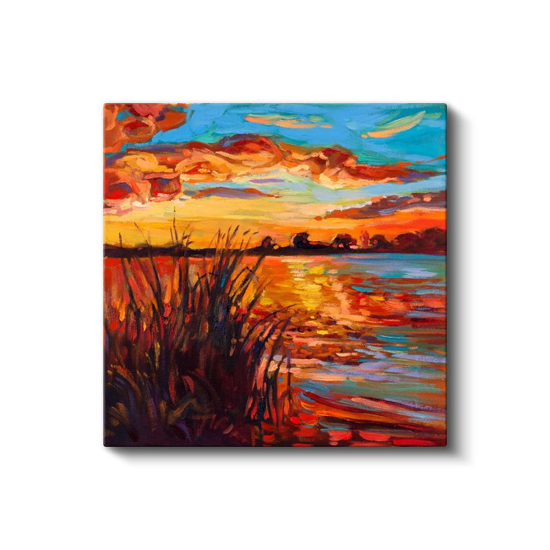 Alev Tonları - Gün Batımı Manzarası Kanvas Tablo