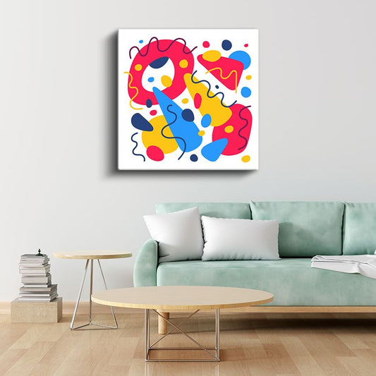 Renkli Geometri - Canlı Soyut Desen Kanvas Tablo