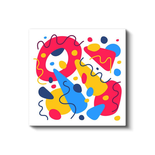 Renkli Geometri - Canlı Soyut Desen Kanvas Tablo