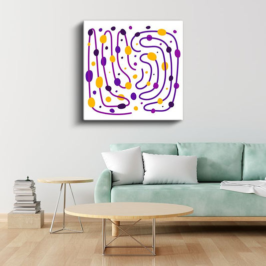 Ritim Çizgileri - Geometrik Soyut Desen Kanvas Tablo