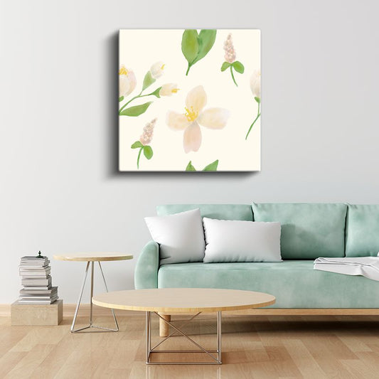 Zarif Çiçekler - Minimalist Botanik Kompozisyon Kanvas Tablo
