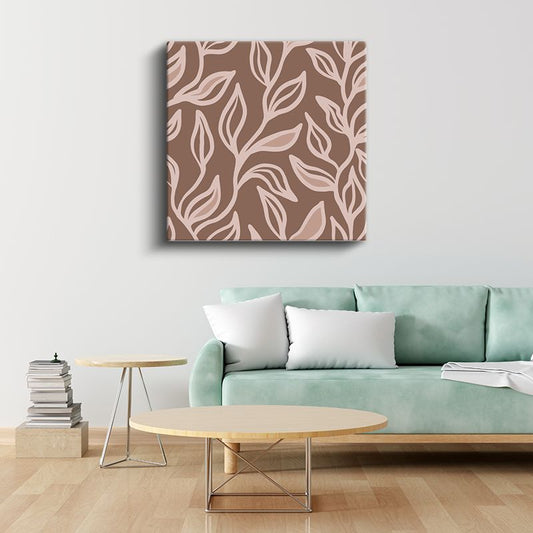 Zarif Yapraklar - Minimalist Botanik Çizimler Kanvas Tablo
