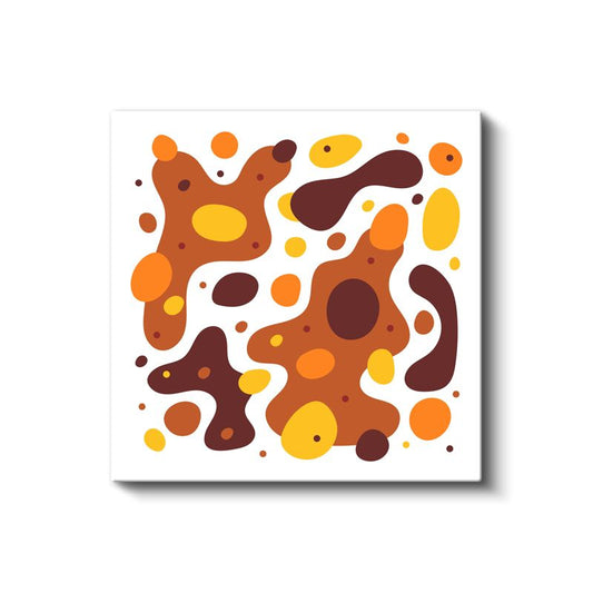 Toprak Soyutlaması - Sıcak Tonlarda Organik Formlar Kanvas Tablo