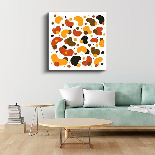 Sonbahar Soyutlaması - Organik Formlar ve Sıcak Tonlar Kanvas Tablo