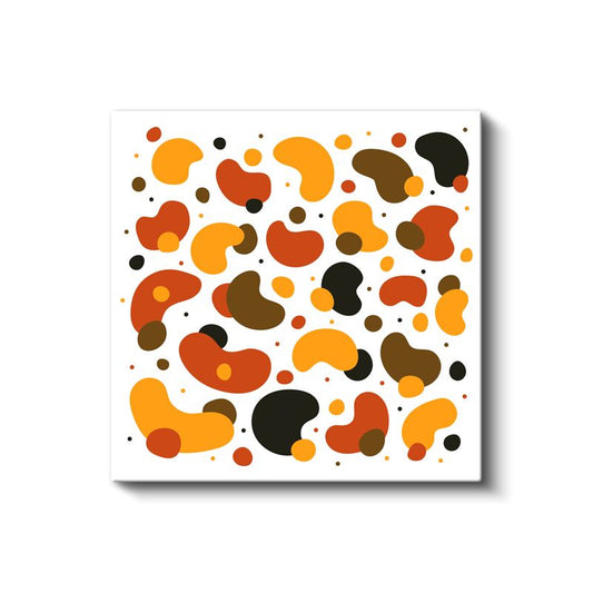 Sonbahar Soyutlaması - Organik Formlar ve Sıcak Tonlar Kanvas Tablo