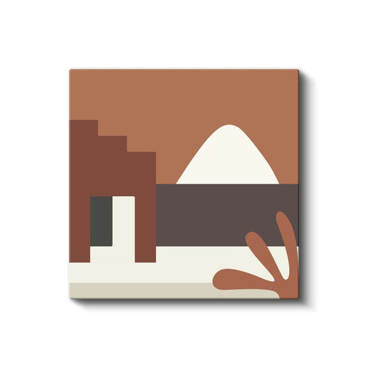 Toprak Mimarisi - Minimalist Geometrik Yapılar Kanvas Tablo